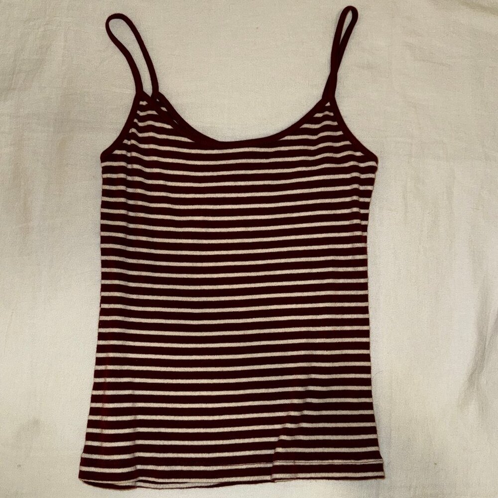 Brandy Melville Red and White Striped Tank Top Sklyar Top